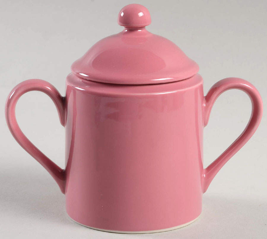 Total Color Spectrum Raspberry (Round) Sugar Bowl & Lid by Fitz & Floyd-1