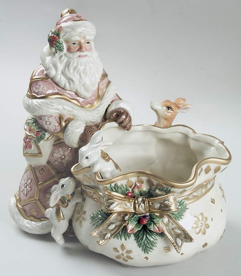 Snowy Woods Figural Candy Bowl by Fitz & Floyd-1
