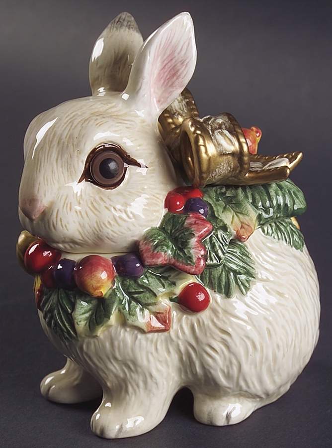 Snowy Woods Bunny Box & Lid by Fitz & Floyd-1