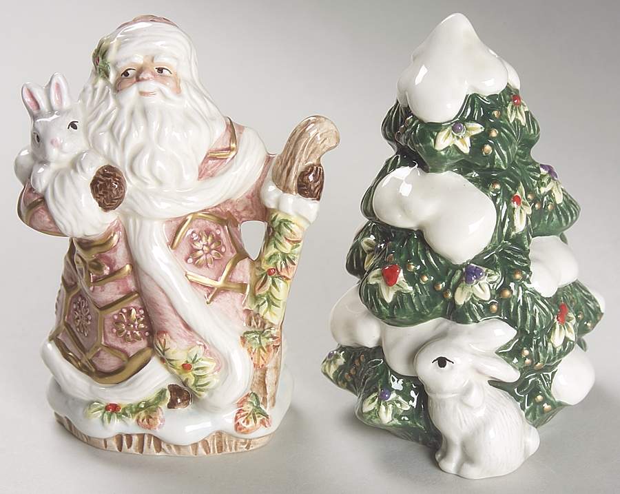 Snowy Woods Salt & Pepper Set by Fitz & Floyd-1