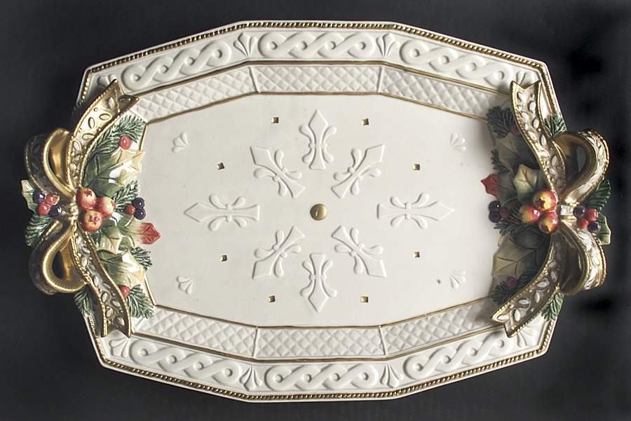 Snowy Woods 15" Oval Serving Platter by Fitz & Floyd-1