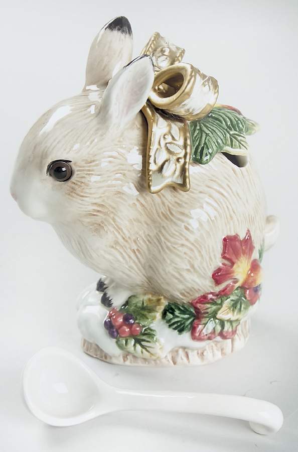 Snowy Woods Figural Sugar Bowl & Lid by Fitz & Floyd-1