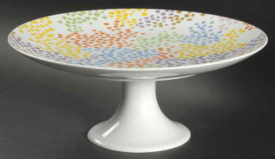 Confetti 11" Diameter Pedestal Cake Stand by Fitz & Floyd-1