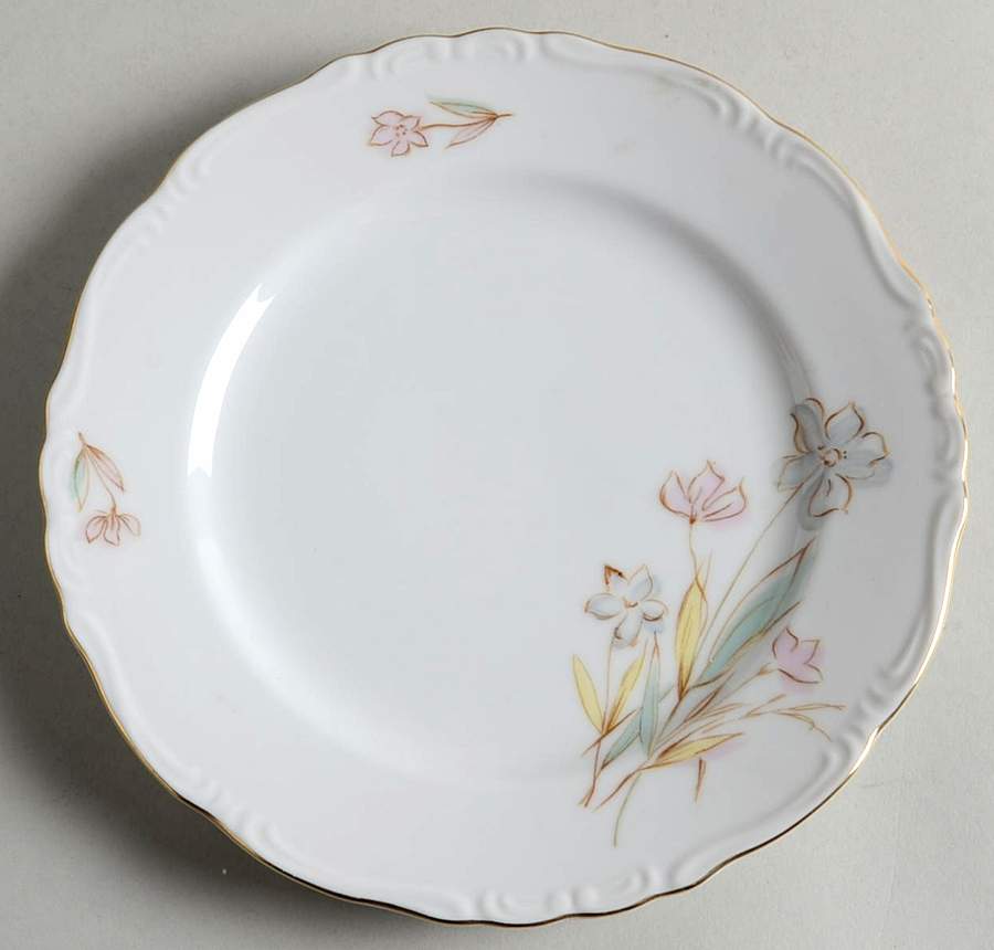 Wild Flower Salad Plate by Fine China of Japan-1