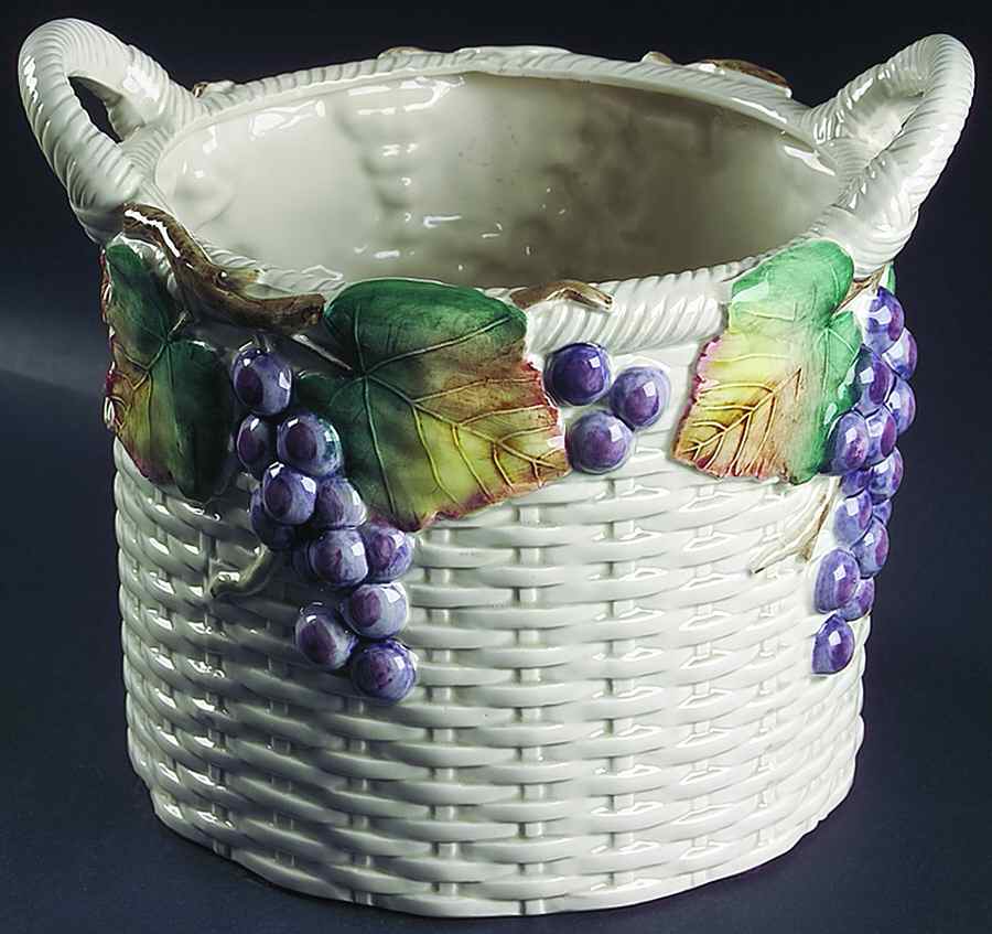 Sonoma Vineyard Large Cachepot by Fitz & Floyd-1