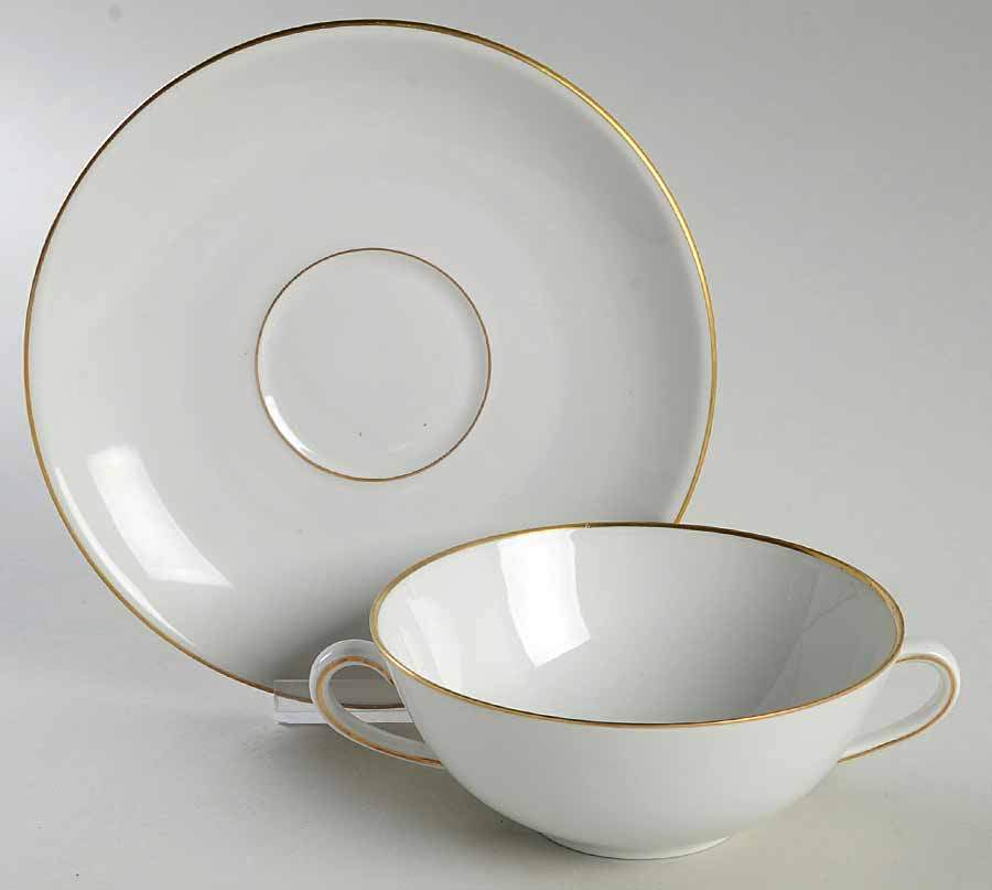 0801 Flat Cream Soup Bowl & Saucer Set by Furstenberg-1