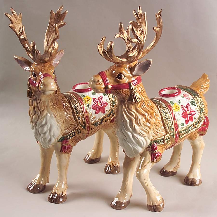 Father Christmas Figural Candlestick - Set of 2 Motifs by Fitz & Floyd-1