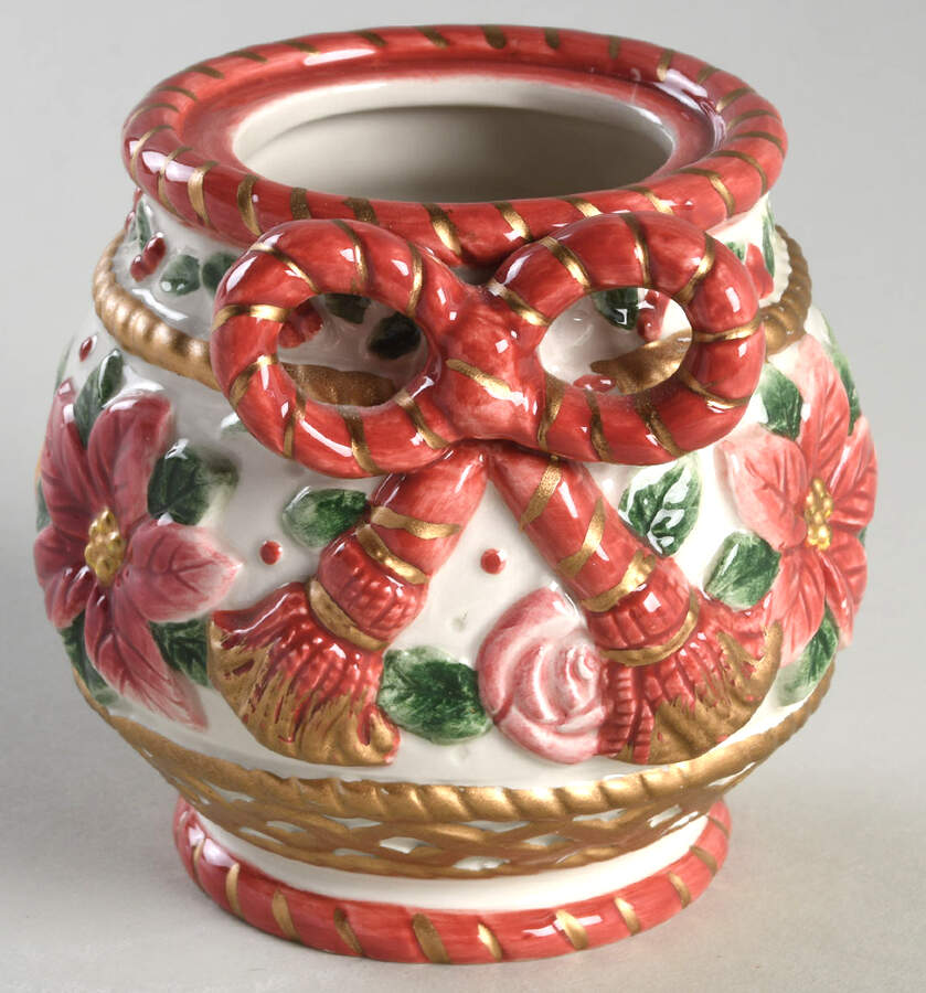 Father Christmas Sugar Bowl No Lid by Fitz & Floyd-1