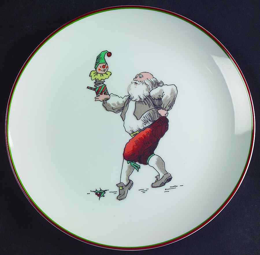 Variations (Santas) Salad Plate by Fitz & Floyd-1