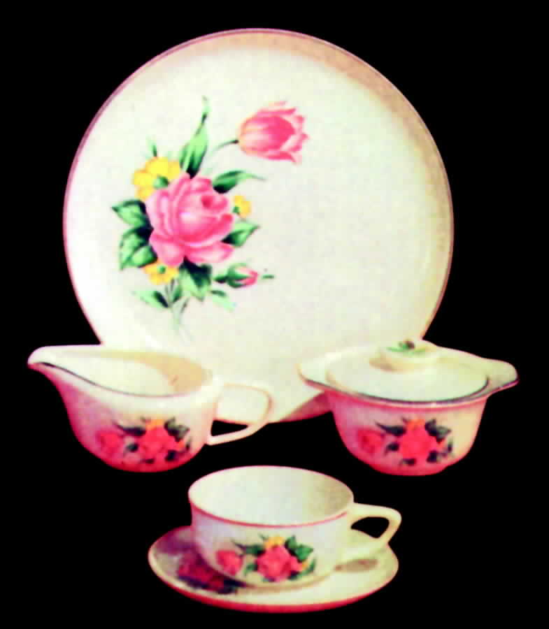 Rose Garden (Gold Trim) Dinner Plate by French Saxon-1