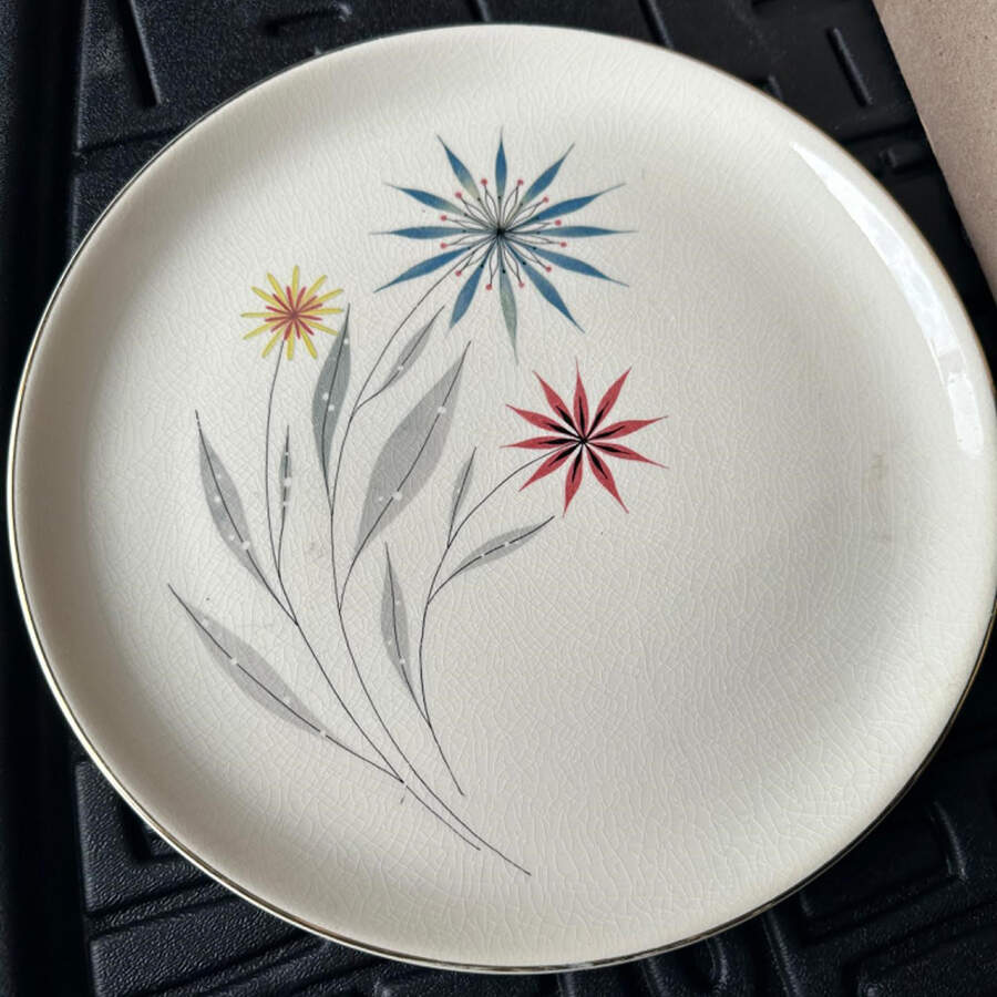 Star Flower Dinner Plate by French Saxon-1