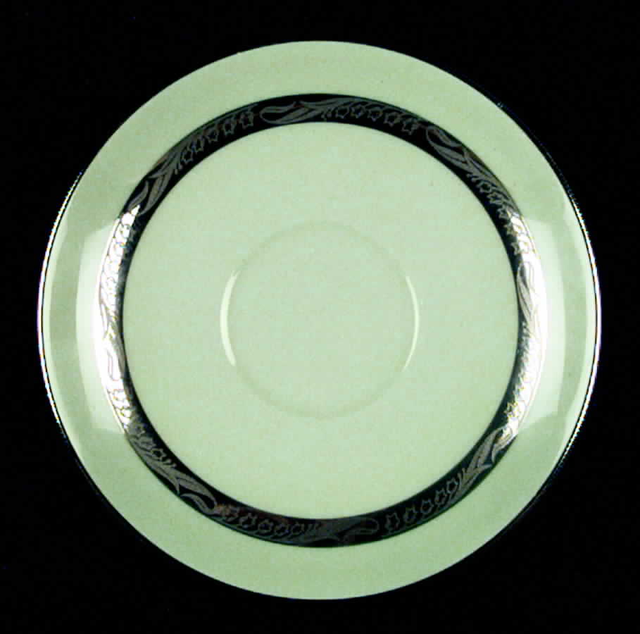 Bridal Wreath Mint Green Saucer by Flintridge-1