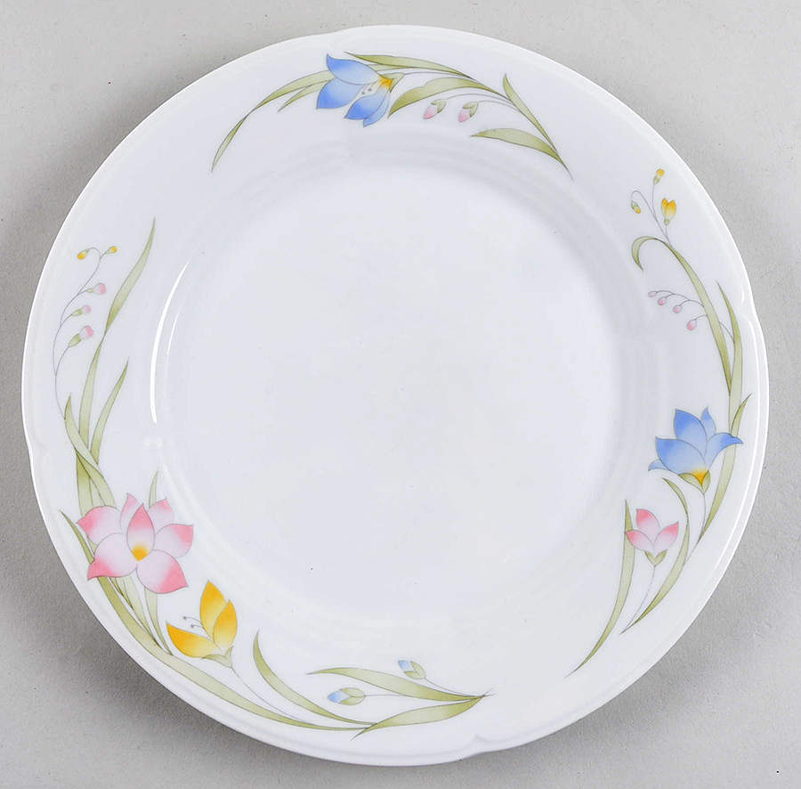 French Garden (Porcelain) Dinner Plate by Fine China of Japan-1
