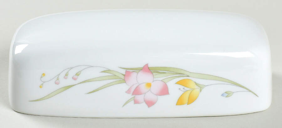 French Garden (Porcelain) Lid for 1/4 Lb Butter by Fine China of Japan-1