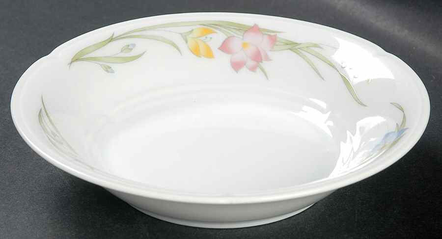 French Garden (Porcelain) Fruit/Dessert (Sauce) Bowl by Fine China of Japan-1