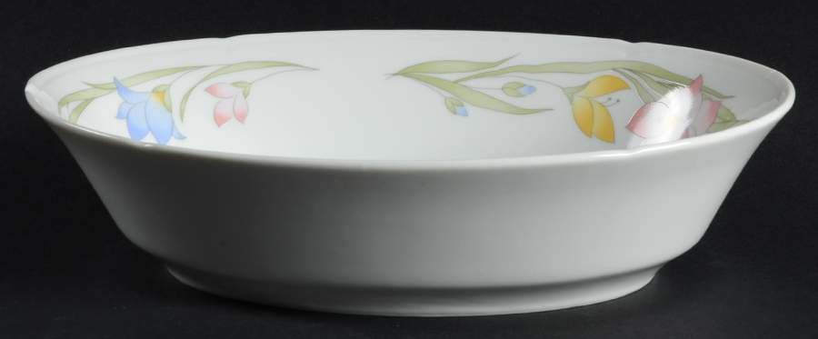 French Garden (Porcelain) 10" Oval Vegetable Bowl by Fine China of Japan-1