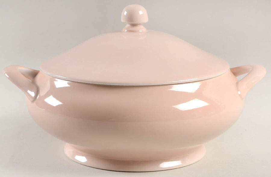 Total Color-Shell Peach (Round) Round Covered Vegetable by Fitz and Floyd-1