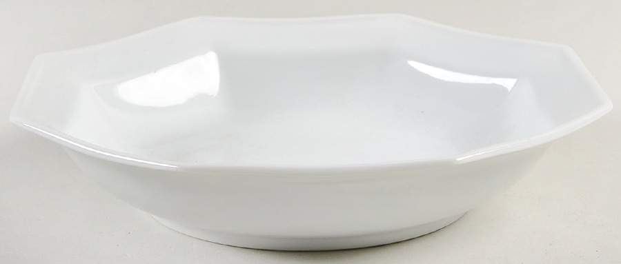 Blanche Oblique Rim Soup Bowl by Fitz & Floyd-1