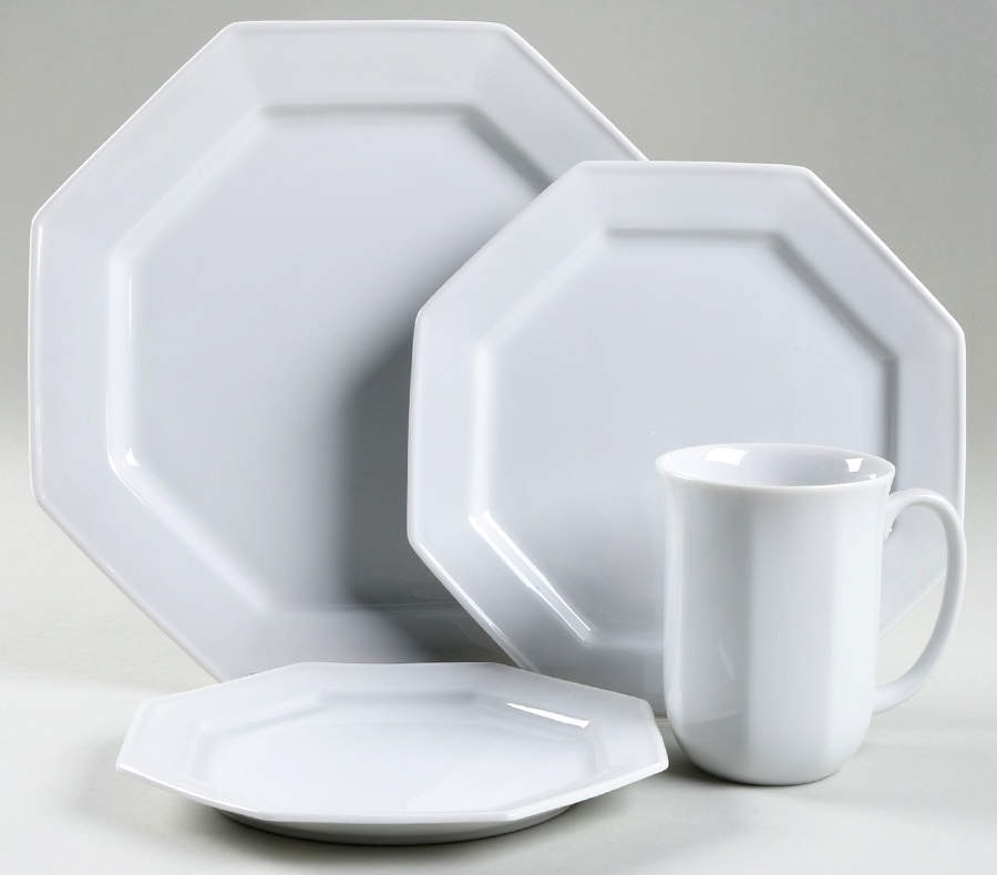Blanche Oblique 4 Piece Place Setting by Fitz & Floyd-1