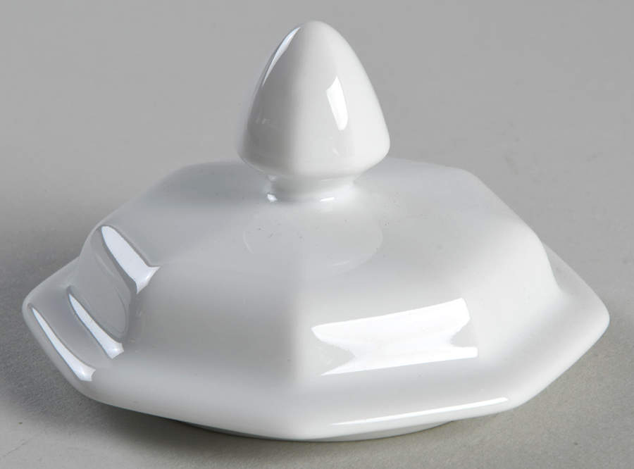 Blanche Oblique Lid for Sugar Bowl by Fitz & Floyd-1
