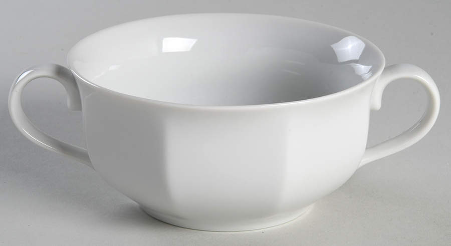 Blanche Oblique Flat Cream Soup Bowl by Fitz & Floyd-1