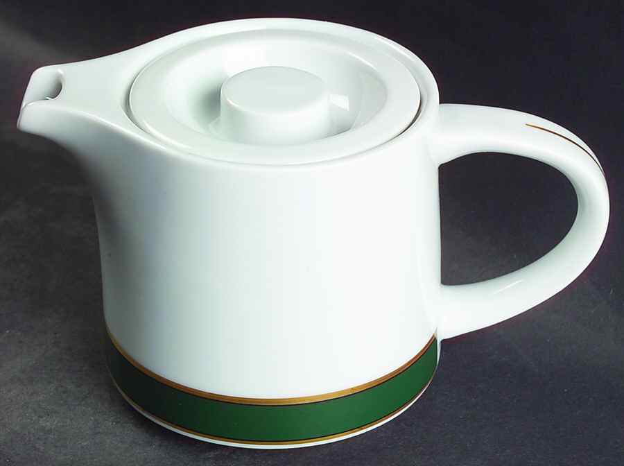 Renaissance Green (Restaurant, Switzerland) Individual Teapot & Lid by Fitz & Floyd-1