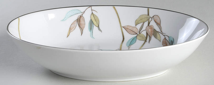 Tropic Leaves 10" Oval Vegetable Bowl by Fine China of Japan-1
