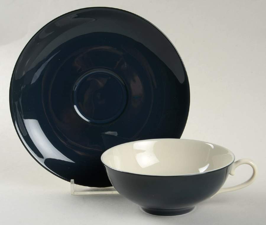 Teak (No Trim) Flat Cup & Saucer Set by Franciscan-1