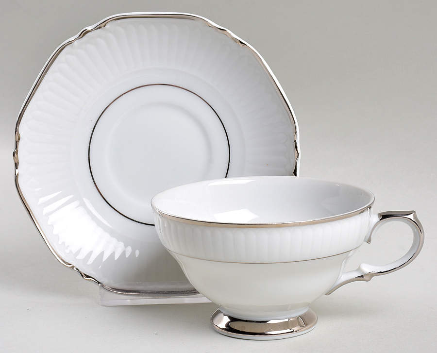 Eternity Footed Cup & Saucer Set by Fine China of Japan-1