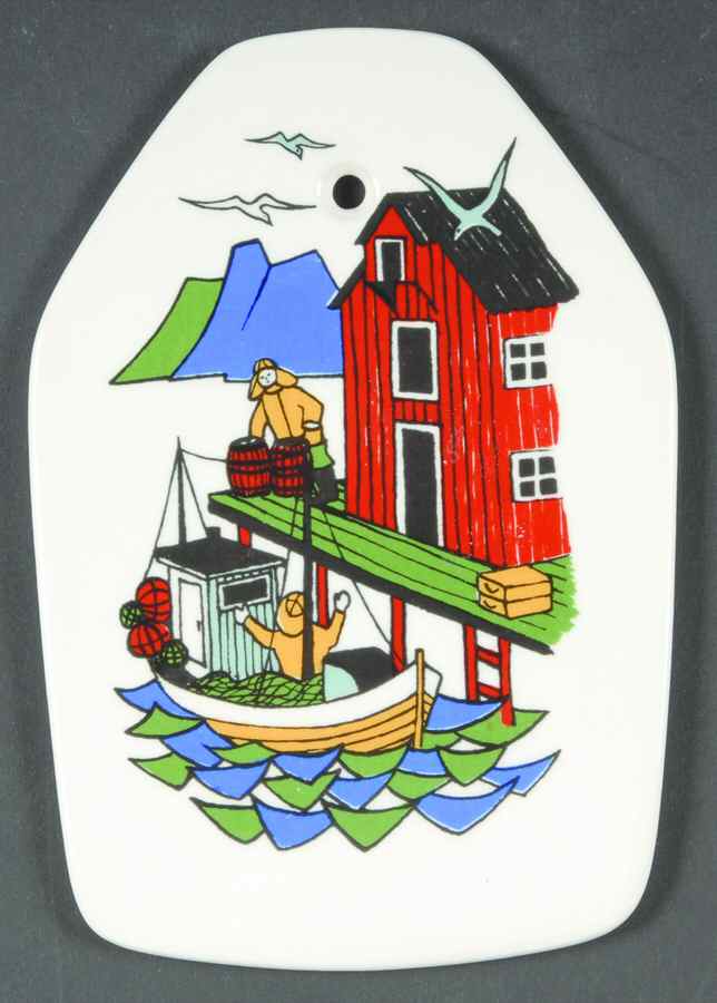 Torskefiske Wall Plaque by Figgjo (Norway)-1