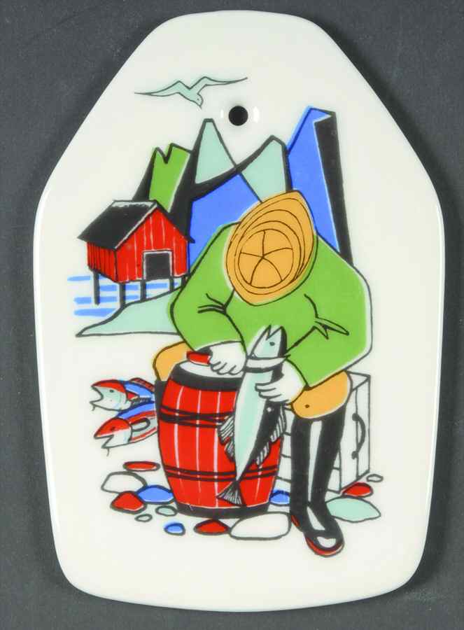 Torskefiske Wall Plaque by Figgjo (Norway)-1