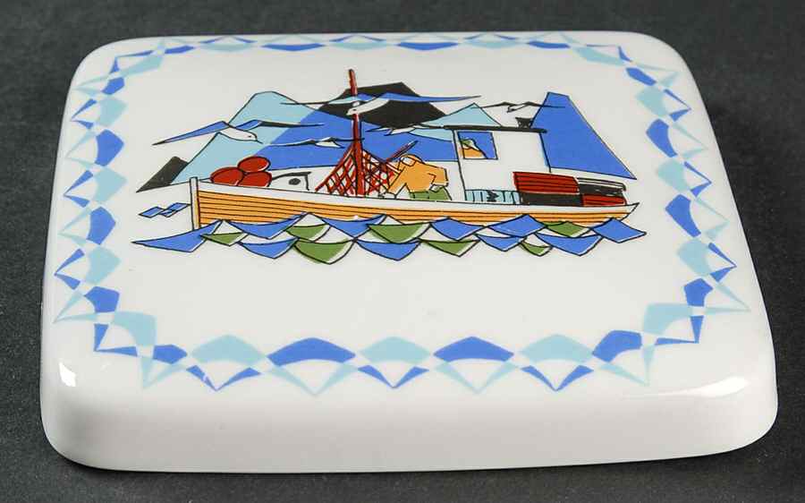 Torskefiske Lid for Square Box by Figgjo (Norway)-1