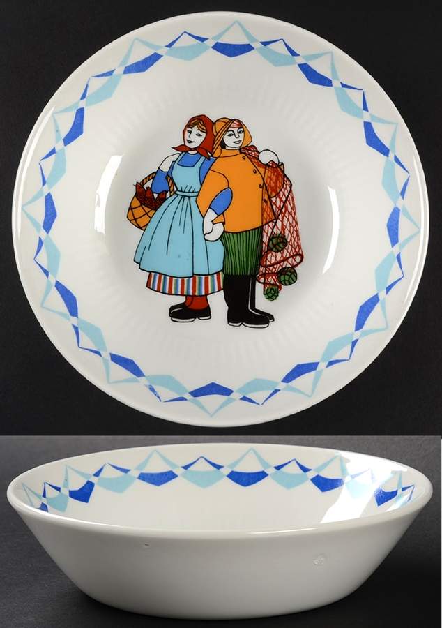 Torskefiske Coupe Cereal Bowl by Figgjo (Norway)-1