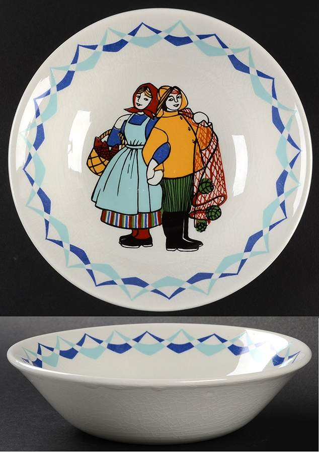 Torskefiske Coupe Cereal Bowl by Figgjo (Norway)-1