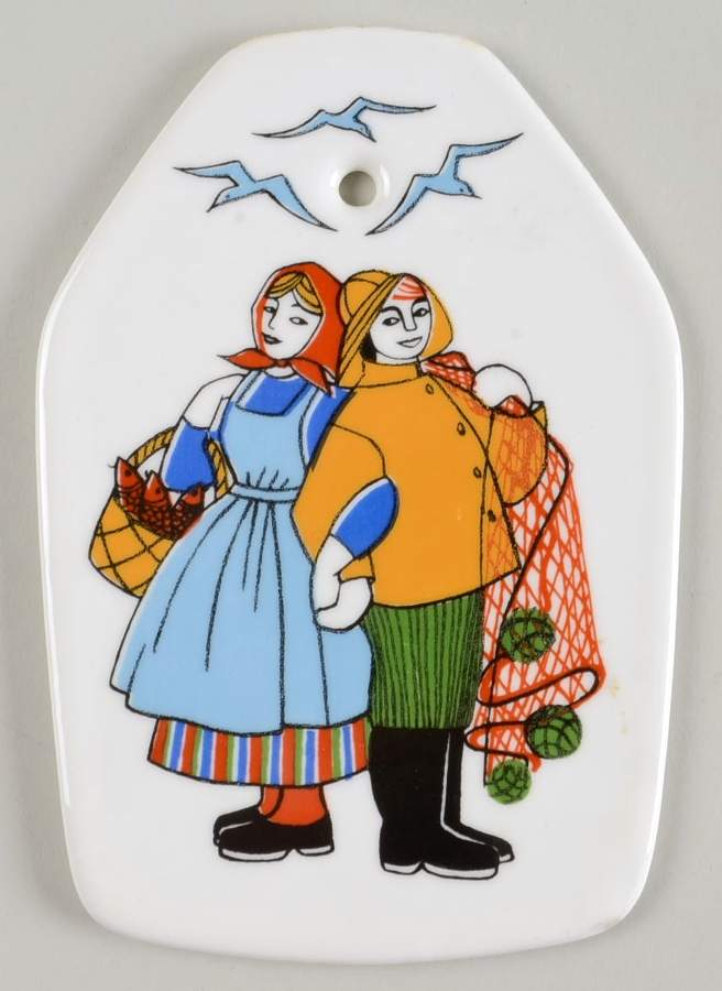 Torskefiske Wall Plaque by Figgjo (Norway)-1