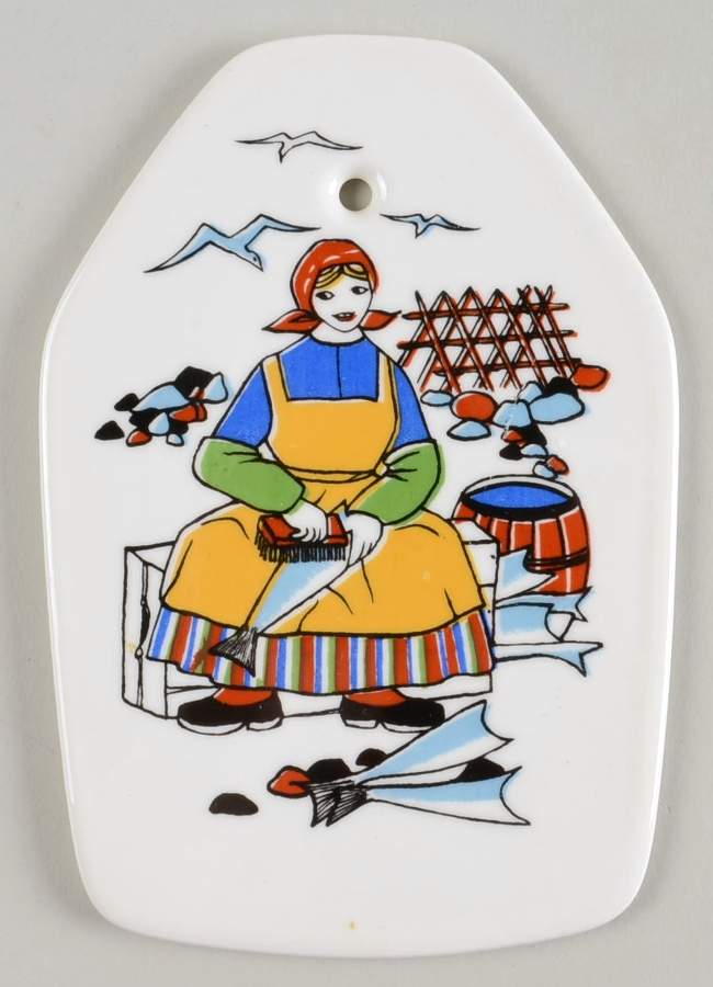 Torskefiske Wall Plaque by Figgjo (Norway)-1