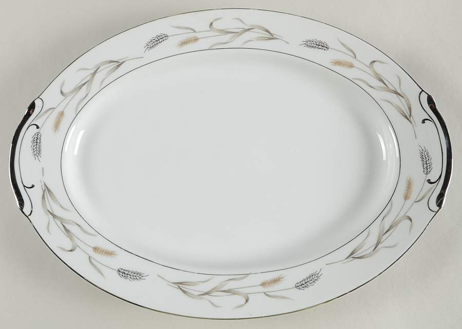 Harvest 14" Oval Serving Platter by Fine China of Japan-1