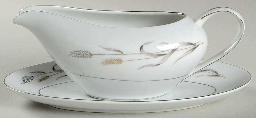 Harvest Gravy Boat & Underplate by Fine China of Japan-1