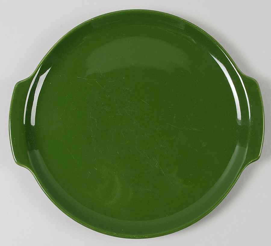 Aloha Dark Green Handled Cake Plate by French Saxon-1
