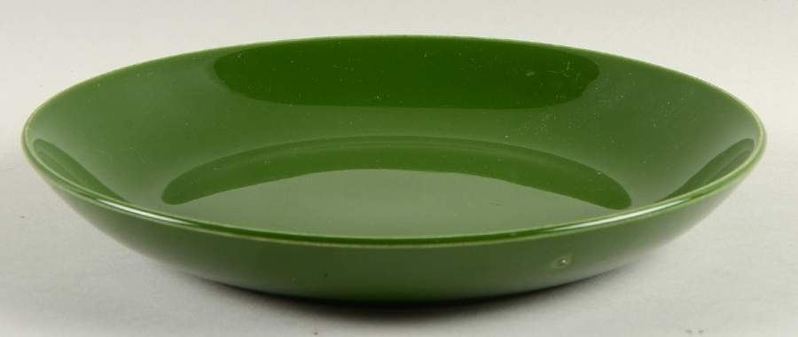 Aloha Dark Green Coupe Soup Bowl by French Saxon-1