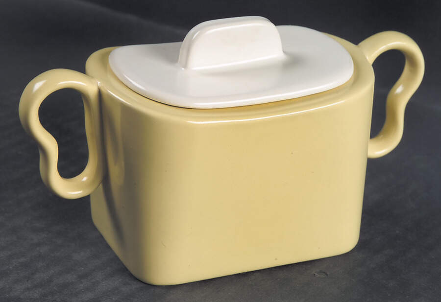 Metropolitan Yellow Sugar Bowl & Lid by Franciscan-1