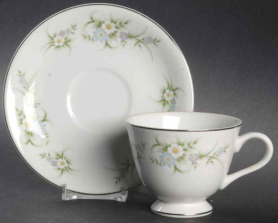 Diana Footed Cup & Saucer Set by Fine China of Japan-1