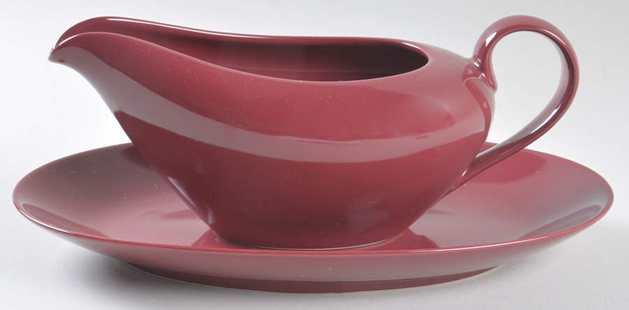 Total Color Spectrum Plum (Round) Gravy Boat & Underplate/Relish by Fitz & Floyd-1