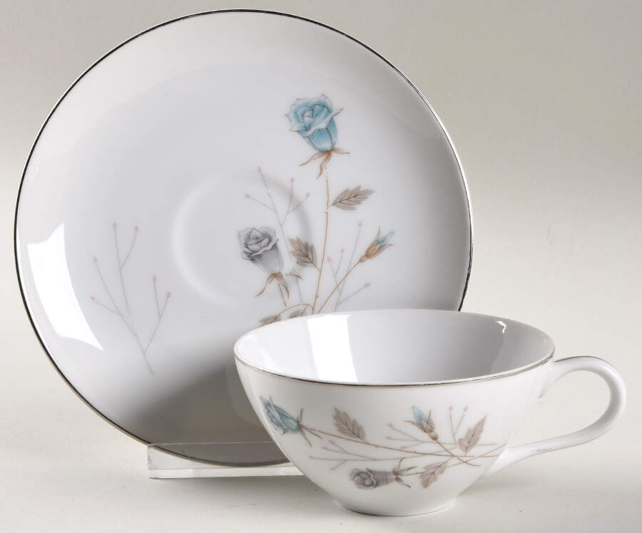 Irene Flat Cup & Saucer Set by Fine China of Japan-1