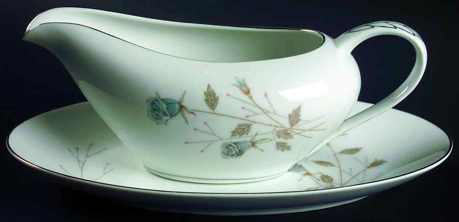 Irene Gravy Boat & Underplate/Relish by Fine China of Japan-1