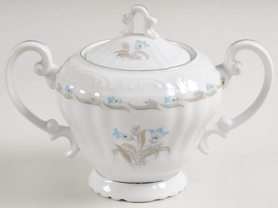 Blue Bell Sugar Bowl & Lid by Fine China of Japan-1