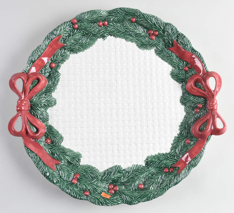Christmas Garland 16" Round Platter by Fitz & Floyd-1