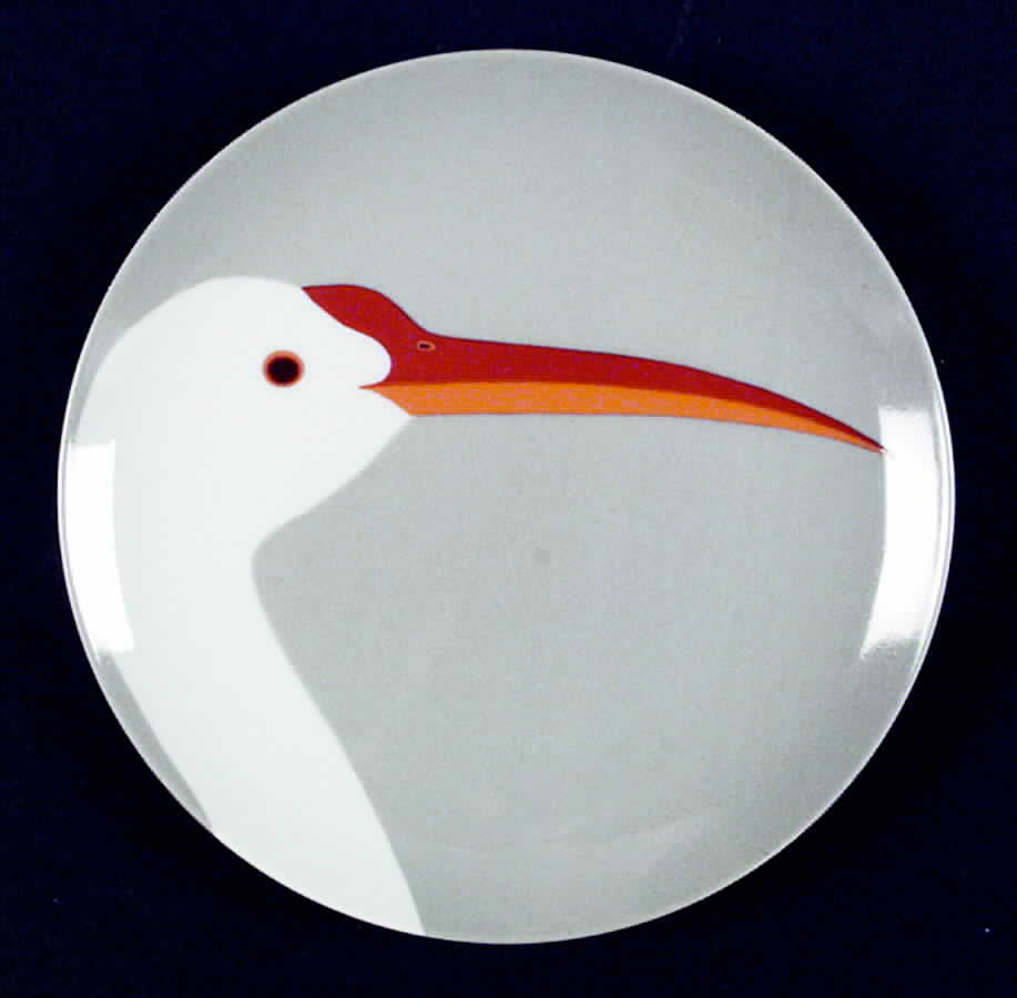 Birds of a Feather Gray Salad Plate by Fitz & Floyd-1