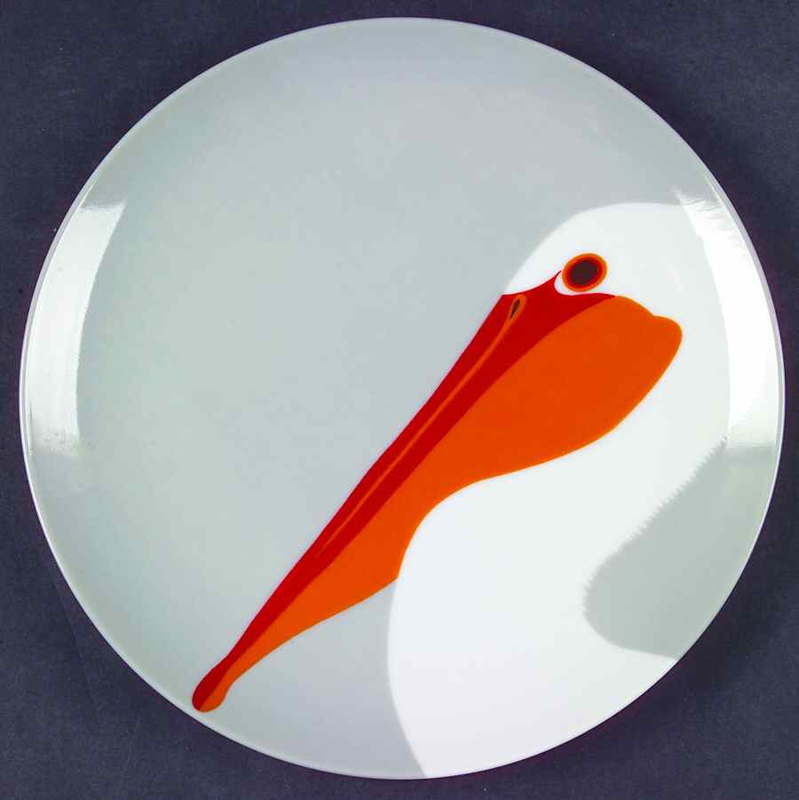 Birds of a Feather Gray Salad Plate by Fitz & Floyd-1