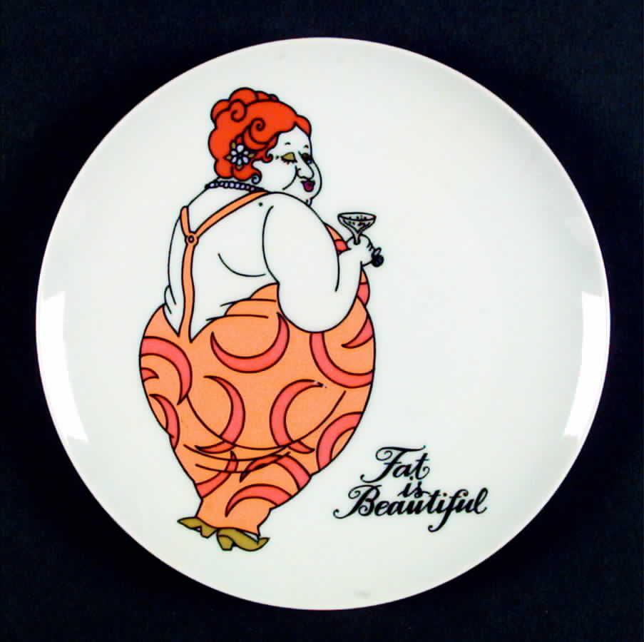 Variations (Fat Is Beautiful) Salad Plate by Fitz & Floyd-1